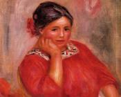 皮埃尔 奥古斯特 雷诺阿 : Gabrielle in a Red Blouse